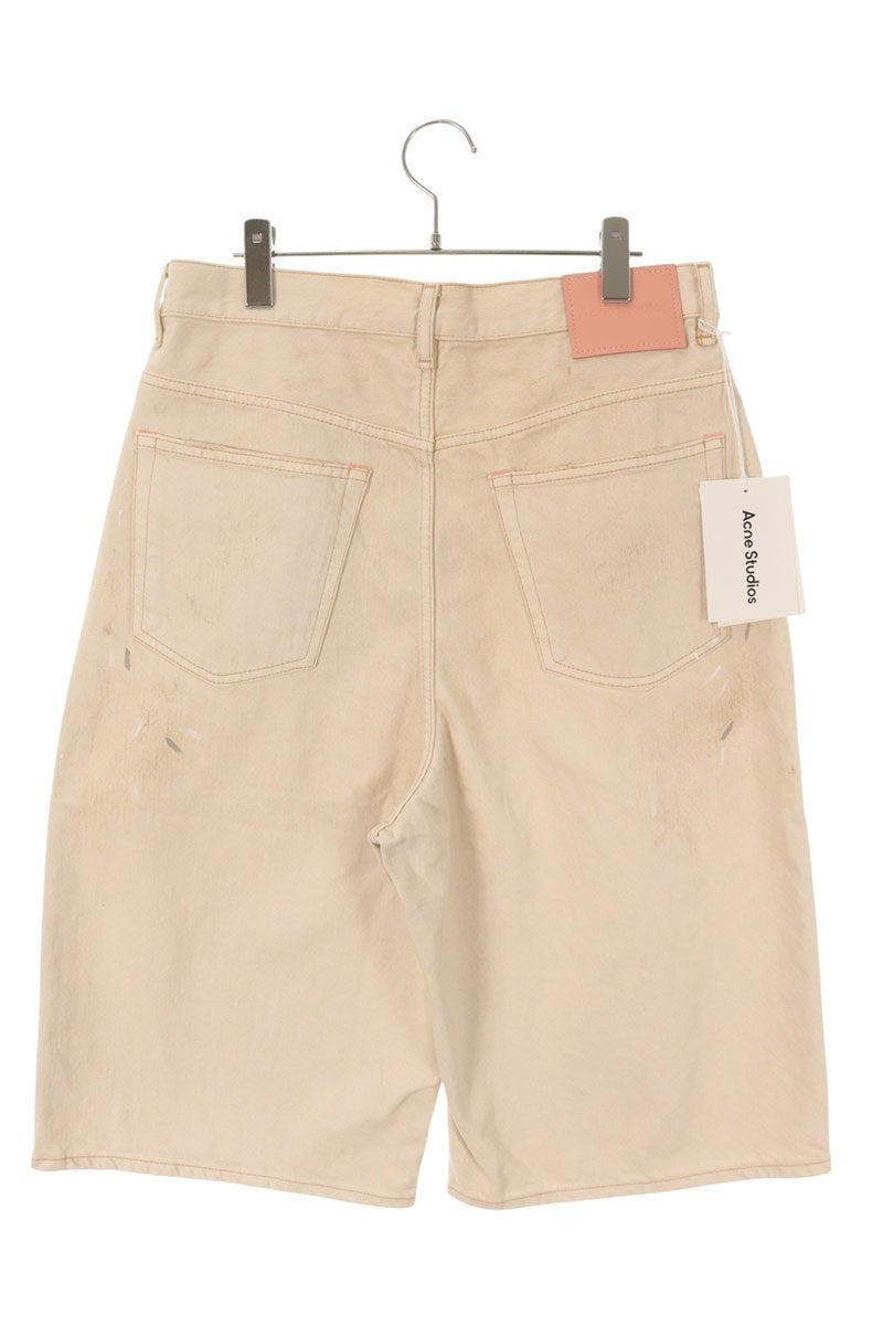 ACNE STUDIOS 26SS Beige Paint Distressed Wide Denim Size 36