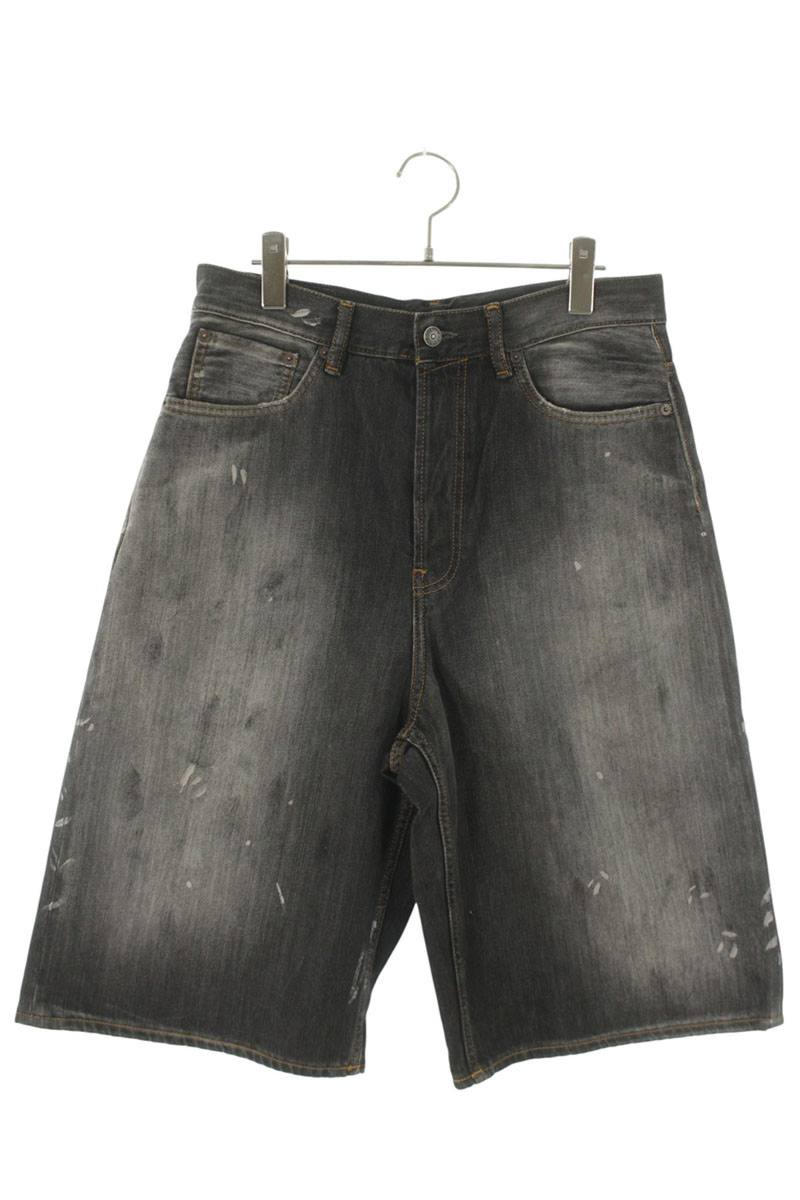 ACNE STUDIOS 26SS Black Paint Washed Wide Denim Size 34