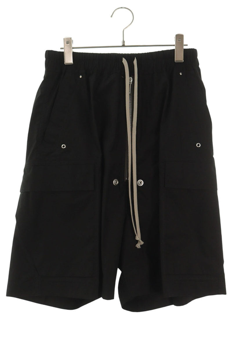 Rick Owens 26SS Bella Cargo Shorts Black Cotton Size 34