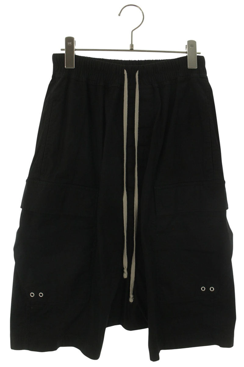 Rick Owens Cargo Pods Cotton Blend Shorts Black Size 32