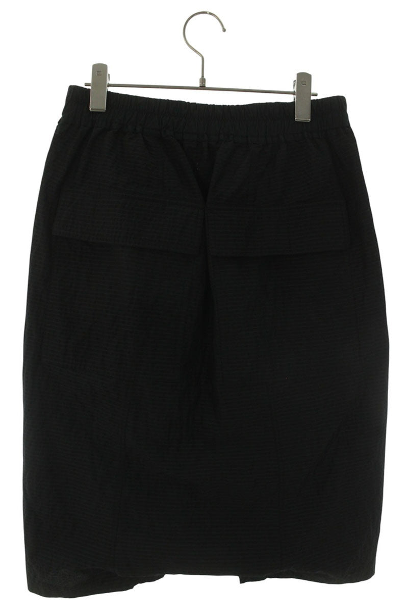 Rick Owens Seersucker Pod Shorts Black Wool Blend Size 33