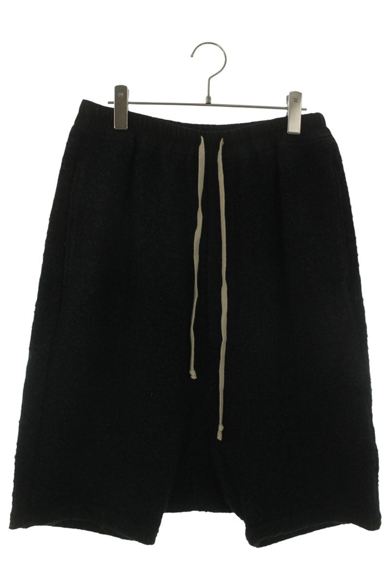 Rick Owens Wool Drop-crotch Shorts Black Blend Size 33