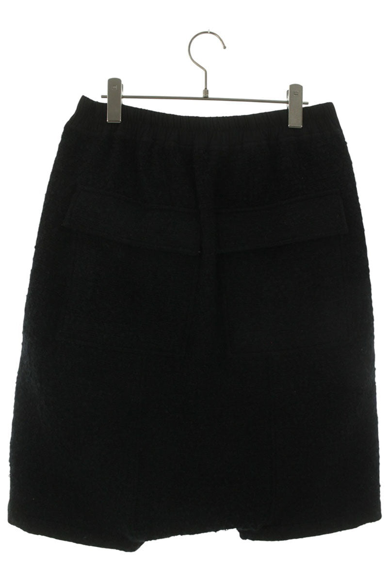 Rick Owens Wool Drop-crotch Shorts Black Blend Size 33
