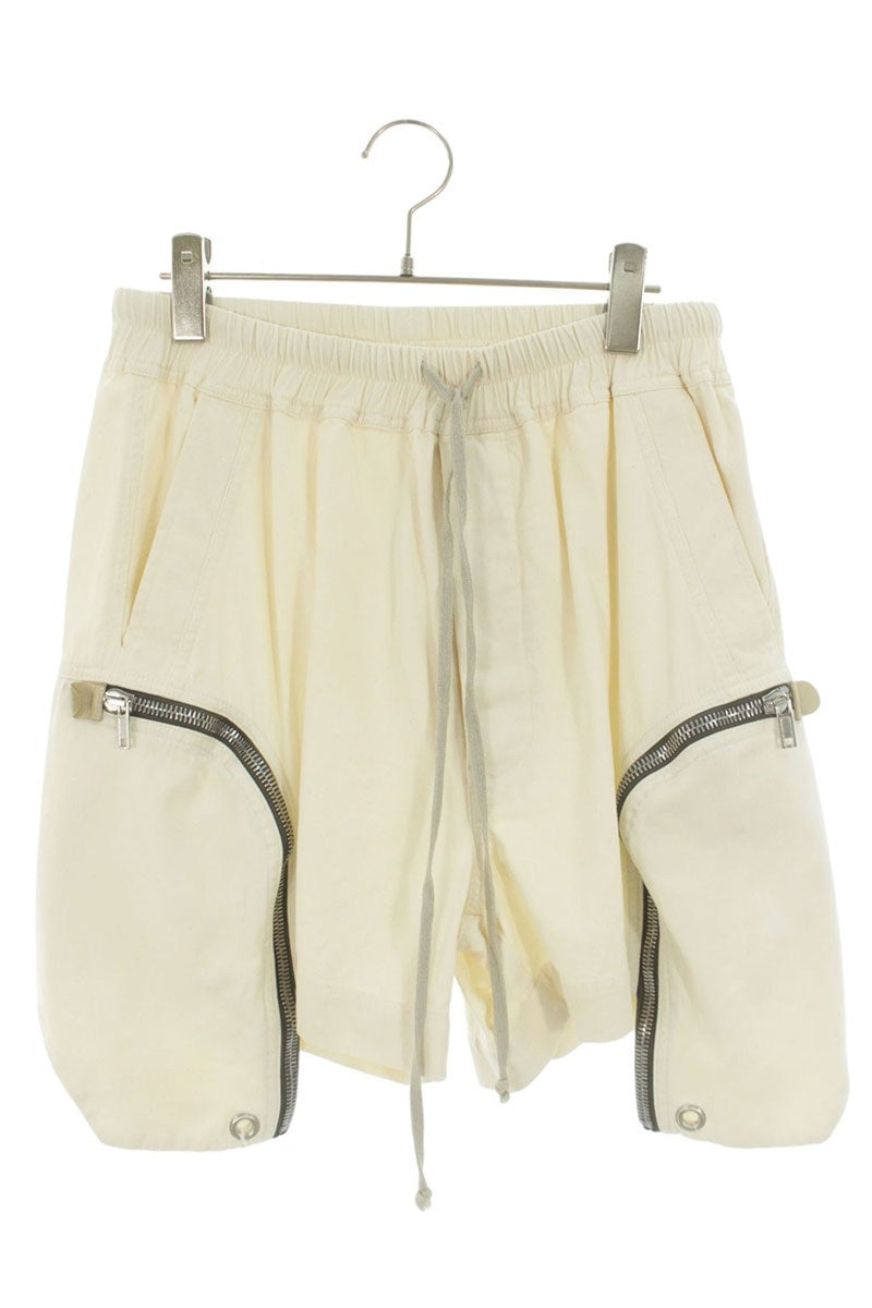 Rick Owens Bauhaus Cargo Cotton Shorts White Size 46