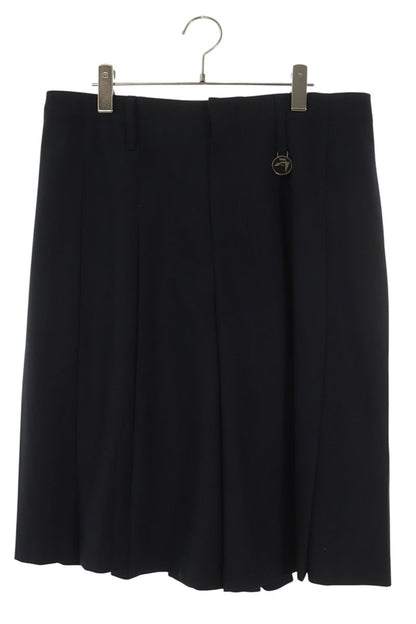 AMBUSH Wool Blend Pleated Shorts Navy Size 36