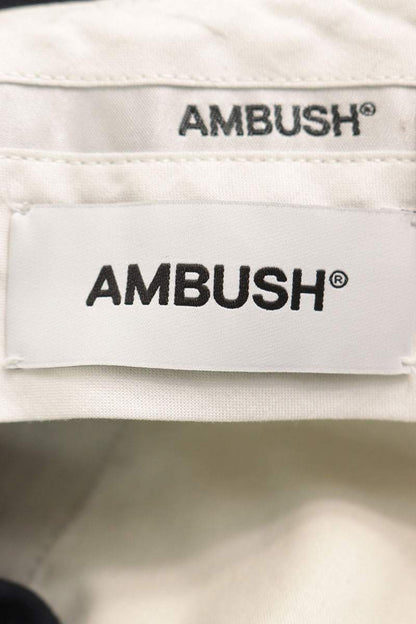 AMBUSH Wool Blend Pleated Shorts Navy Size 36