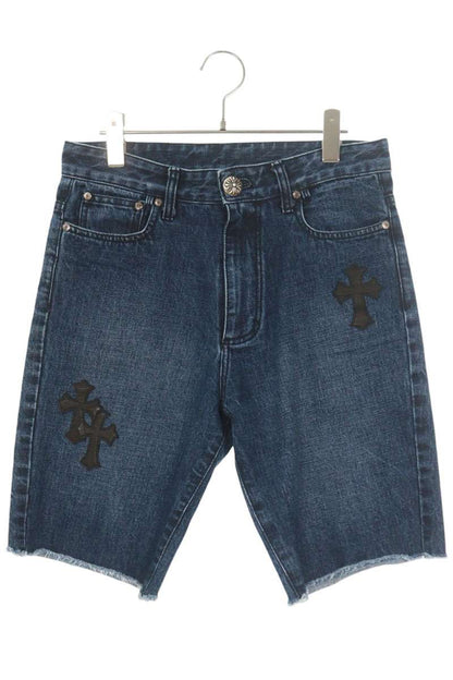 Chrome Hearts Lambskin Cross Patch Denim Shorts Size 25
