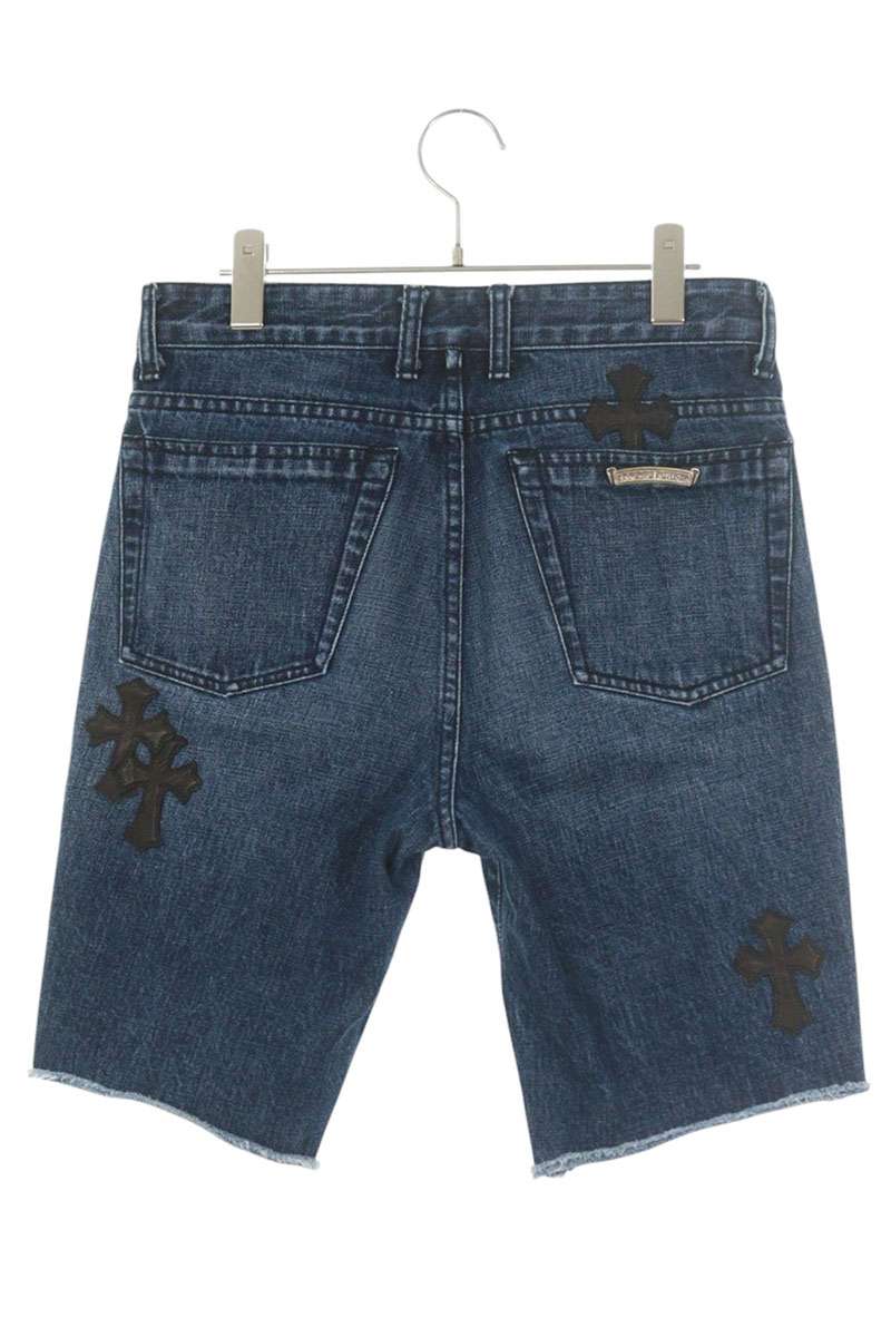 Chrome Hearts Lambskin Cross Patch Denim Shorts Size 25