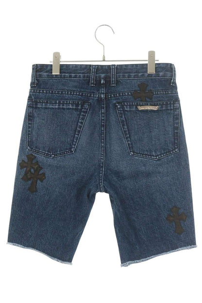 Chrome Hearts Lambskin Cross Patch Denim Shorts Size 25