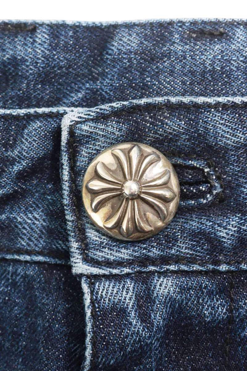 Chrome Hearts Lambskin Cross Patch Denim Shorts Size 25