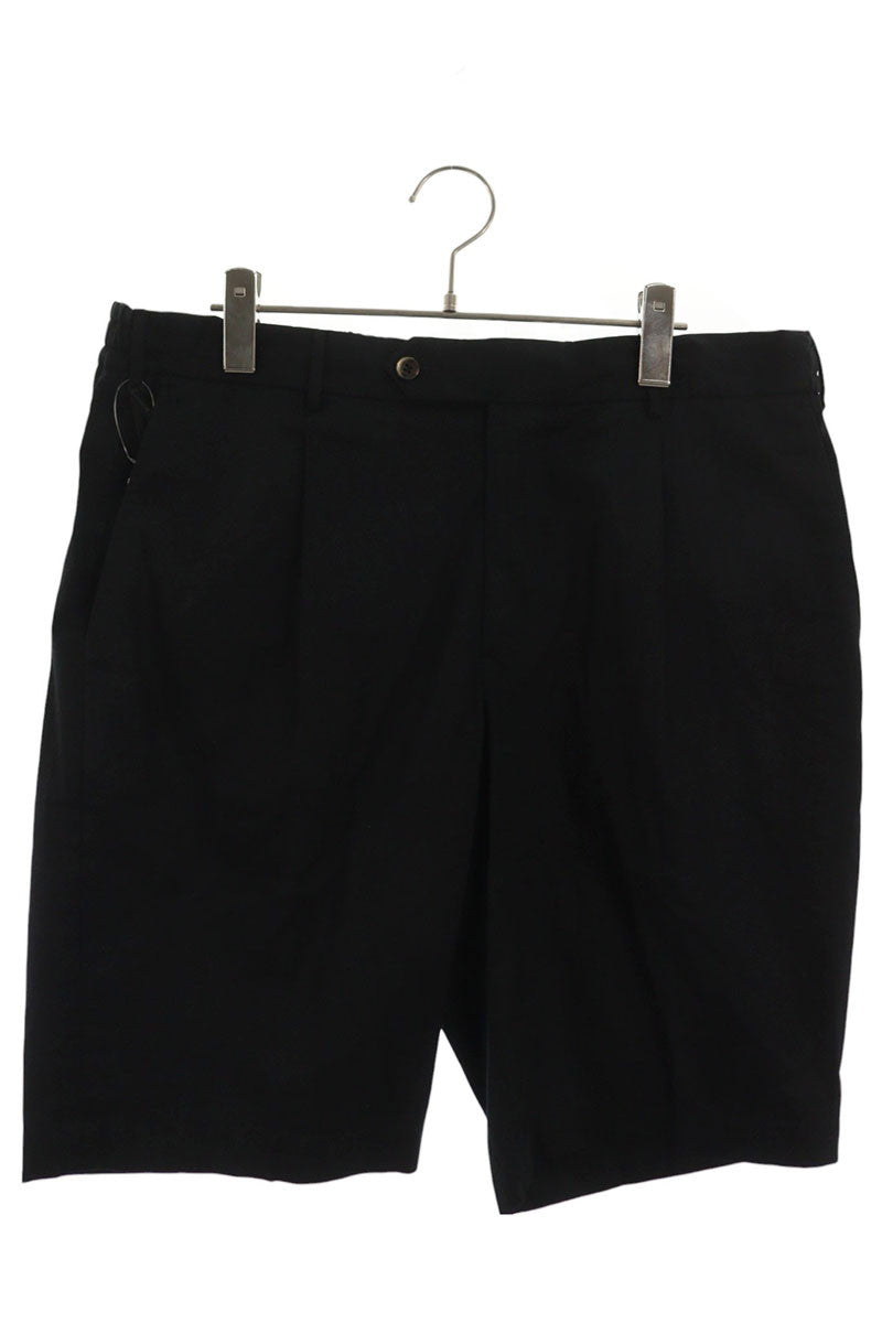 PT TORINO Cotton Flat-Front Drawstring Shorts Black Size 38