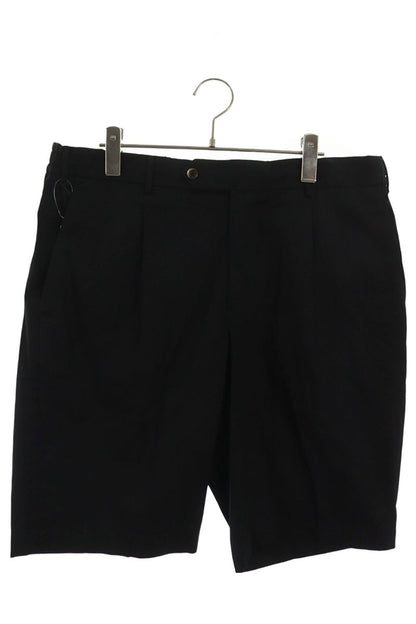 PT TORINO Cotton Flat-Front Drawstring Shorts Black Size 38
