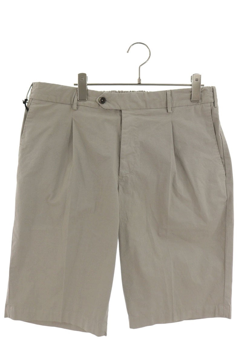PT TORINO Cotton Flat-Front Drawstring Shorts Gray Size 38