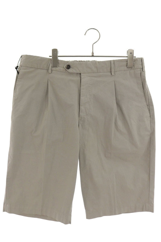 PT TORINO Cotton Flat-Front Drawstring Shorts Gray Size 38