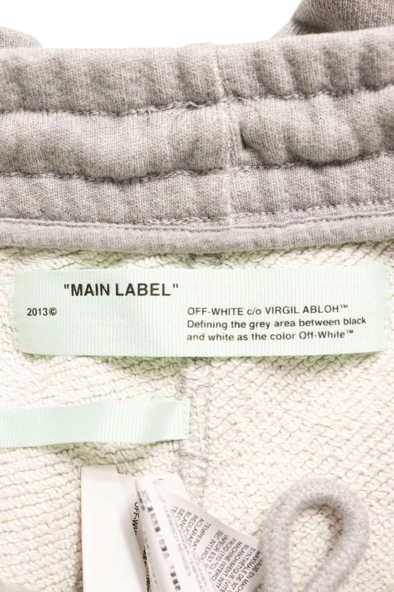 OFF-WHITE Logo Print Cotton Sweat Shorts Gray Size S