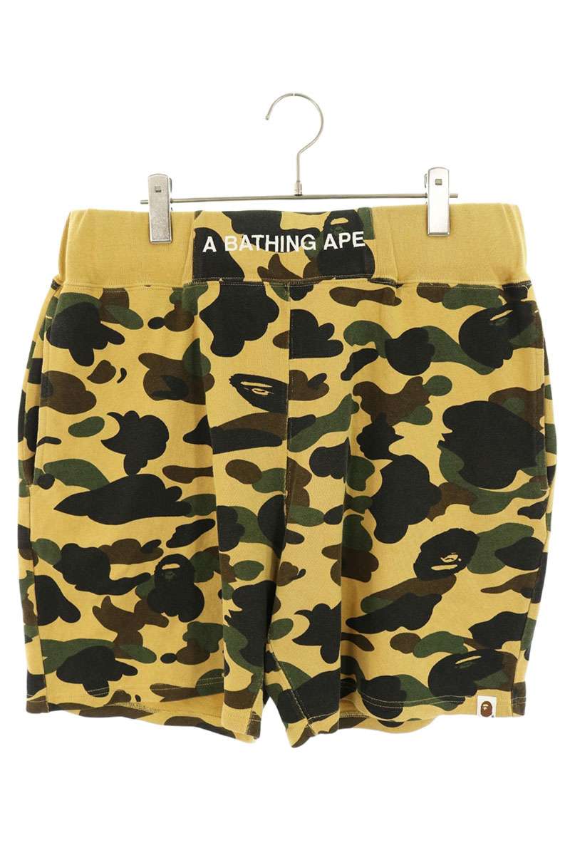 A BATHING APE 1st Camo Cotton Sweatshorts Multi Size L