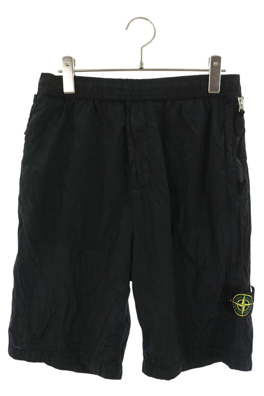 STONEISLAND Logo Patch Nylon Metal Shorts Black Size 29