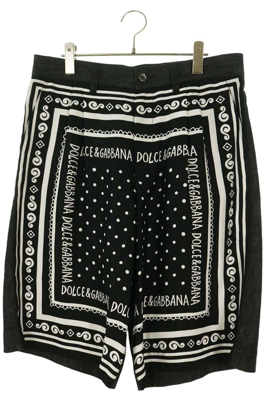 DOLCE & GABBANA 25SS Silk Panel Shorts Black Size 33