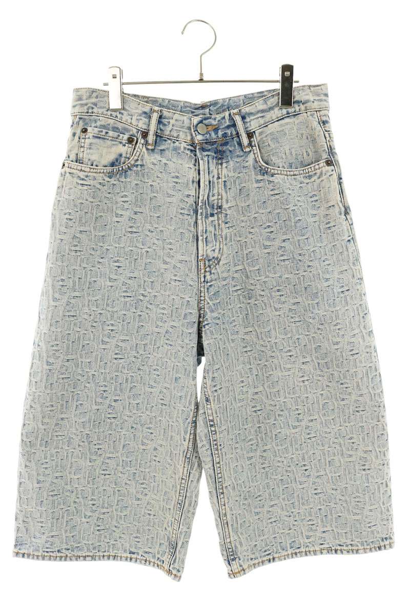 ACNE STUDIOS Indigo Monogram Logo Cargo Shorts Size 32