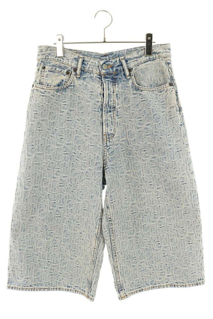 ACNE STUDIOS Indigo Monogram Logo Cargo Shorts Size 32