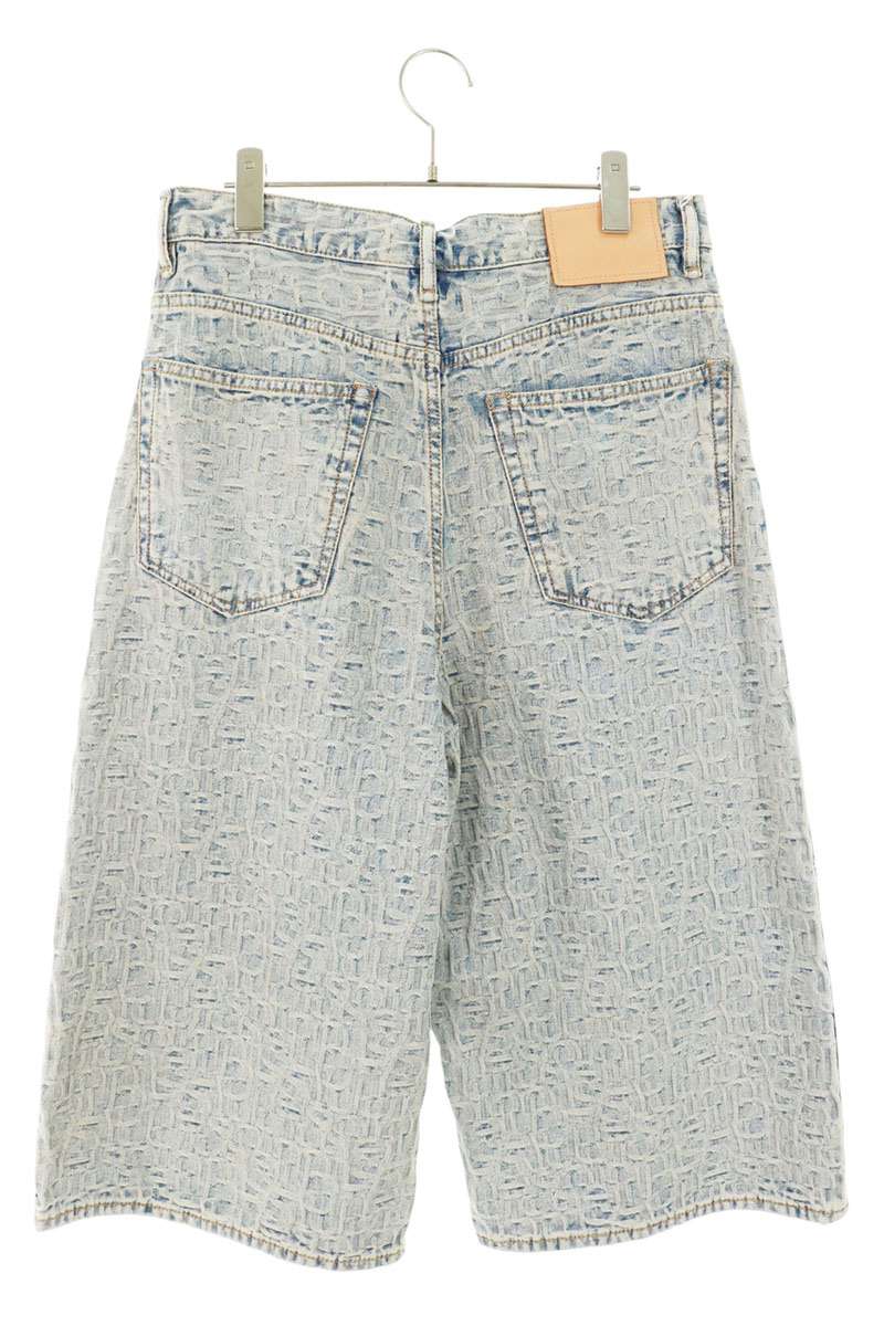 ACNE STUDIOS Indigo Monogram Logo Cargo Shorts Size 32