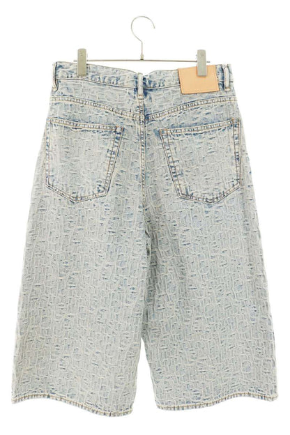 ACNE STUDIOS Indigo Monogram Logo Cargo Shorts Size 32