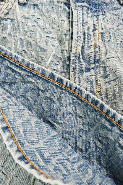 ACNE STUDIOS Indigo Monogram Logo Cargo Shorts Size 32