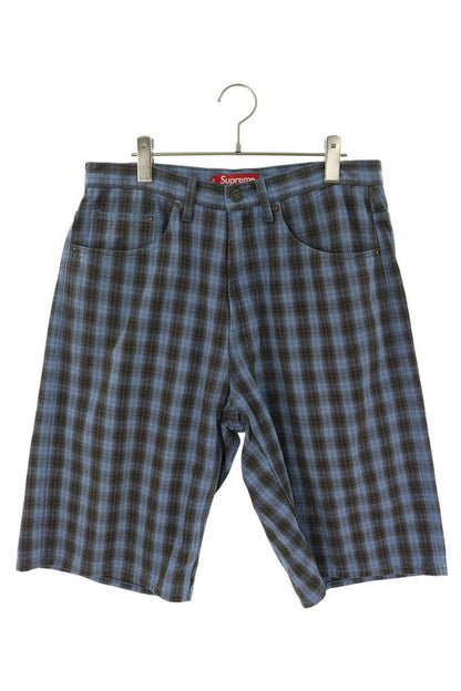 SUPREME 24SS PLAID BAGGY SHORT Blue Size 30