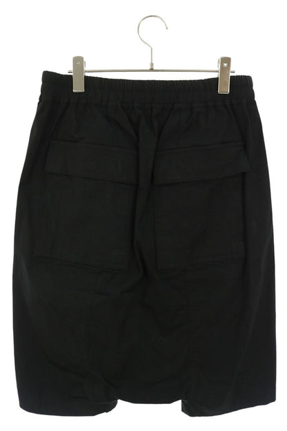 Rick Owens Cotton Blend Drawstring Pods Shorts Black Size 50
