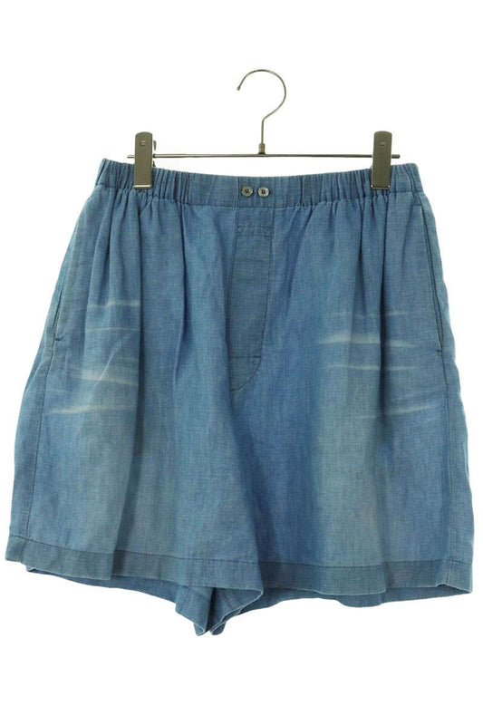 ACNE STUDIOS Logo Stamp Cotton Linen Shorts Size 44
