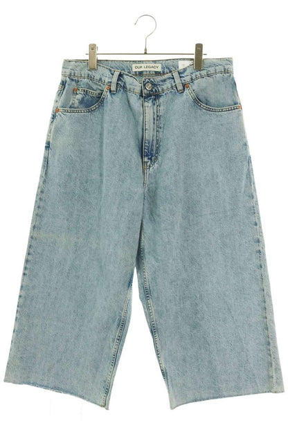 OUR LEGACY CAPRI CUT Washed Cutoff Denim Shorts Size 48