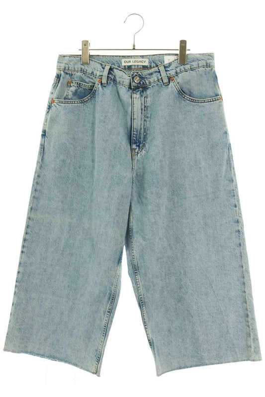 OUR LEGACY CAPRI CUT Washed Cutoff Denim Shorts Size 48