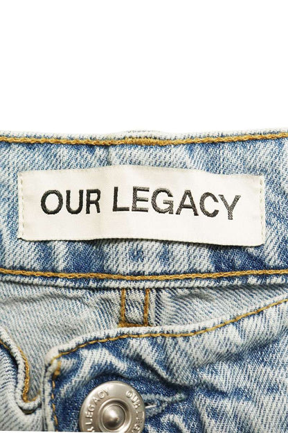 OUR LEGACY CAPRI CUT Washed Cutoff Denim Shorts Size 48