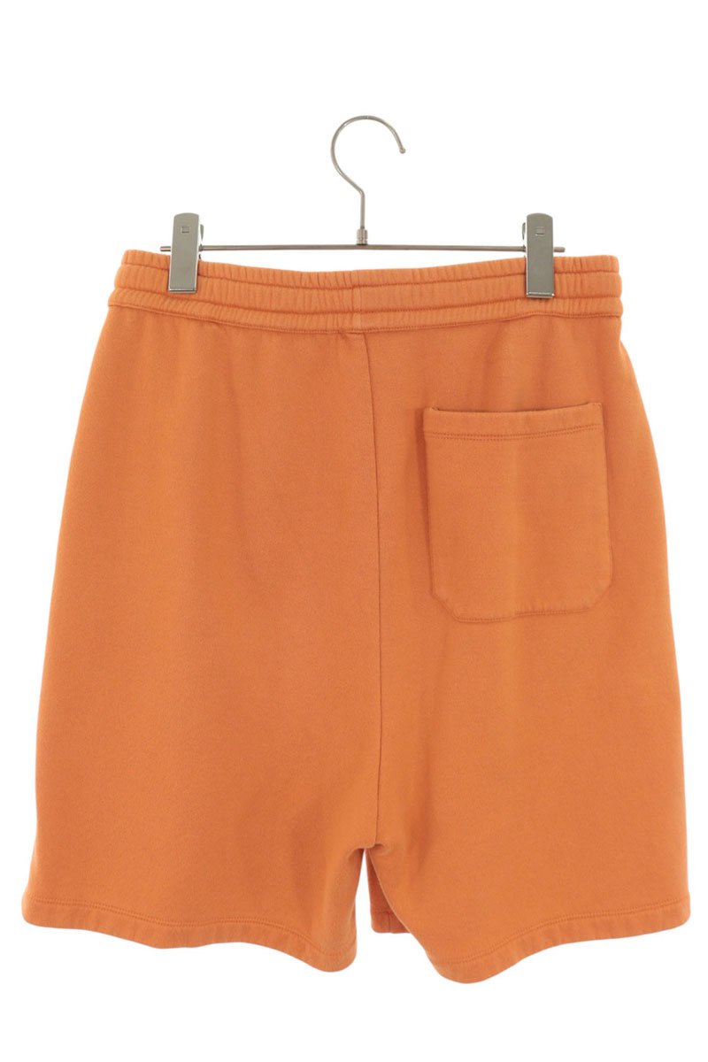 VALENTINO Logo Patch Cotton Shorts Orange Size XS