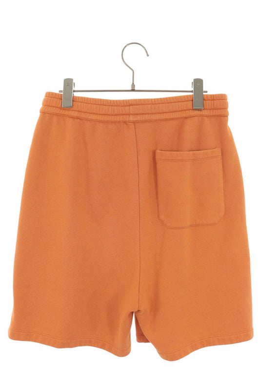 VALENTINO Logo Patch Cotton Shorts Orange Size XS