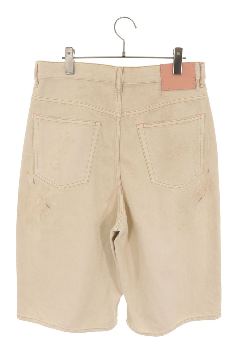 ACNE STUDIOS Loose Fit Distressed Denim Shorts Size 50
