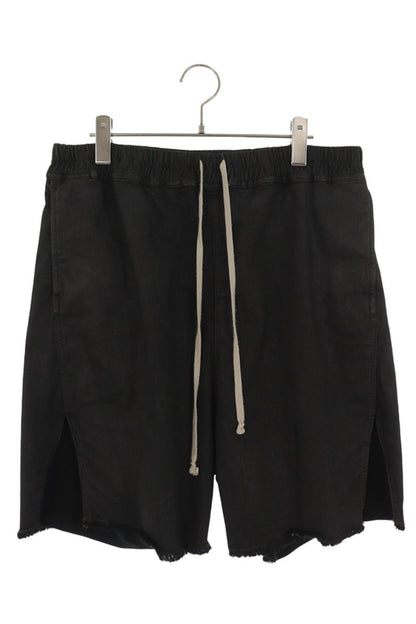 Rick Owens Long Boxer Cotton Blend Shorts Black Size 48
