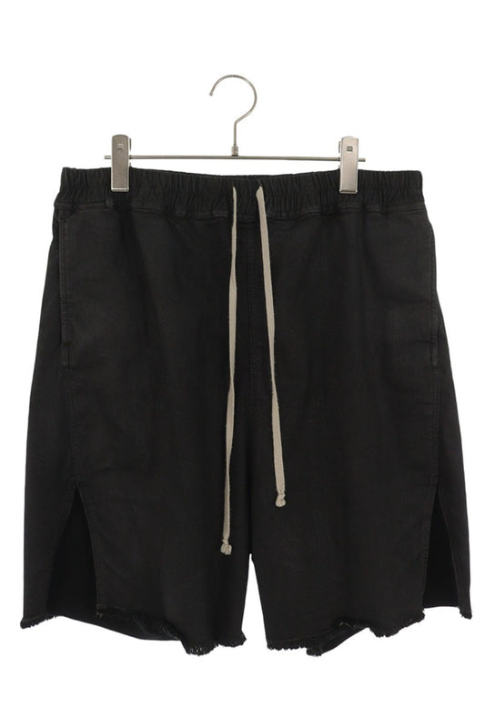 Rick Owens Long Boxer Cotton Blend Shorts Black Size 48