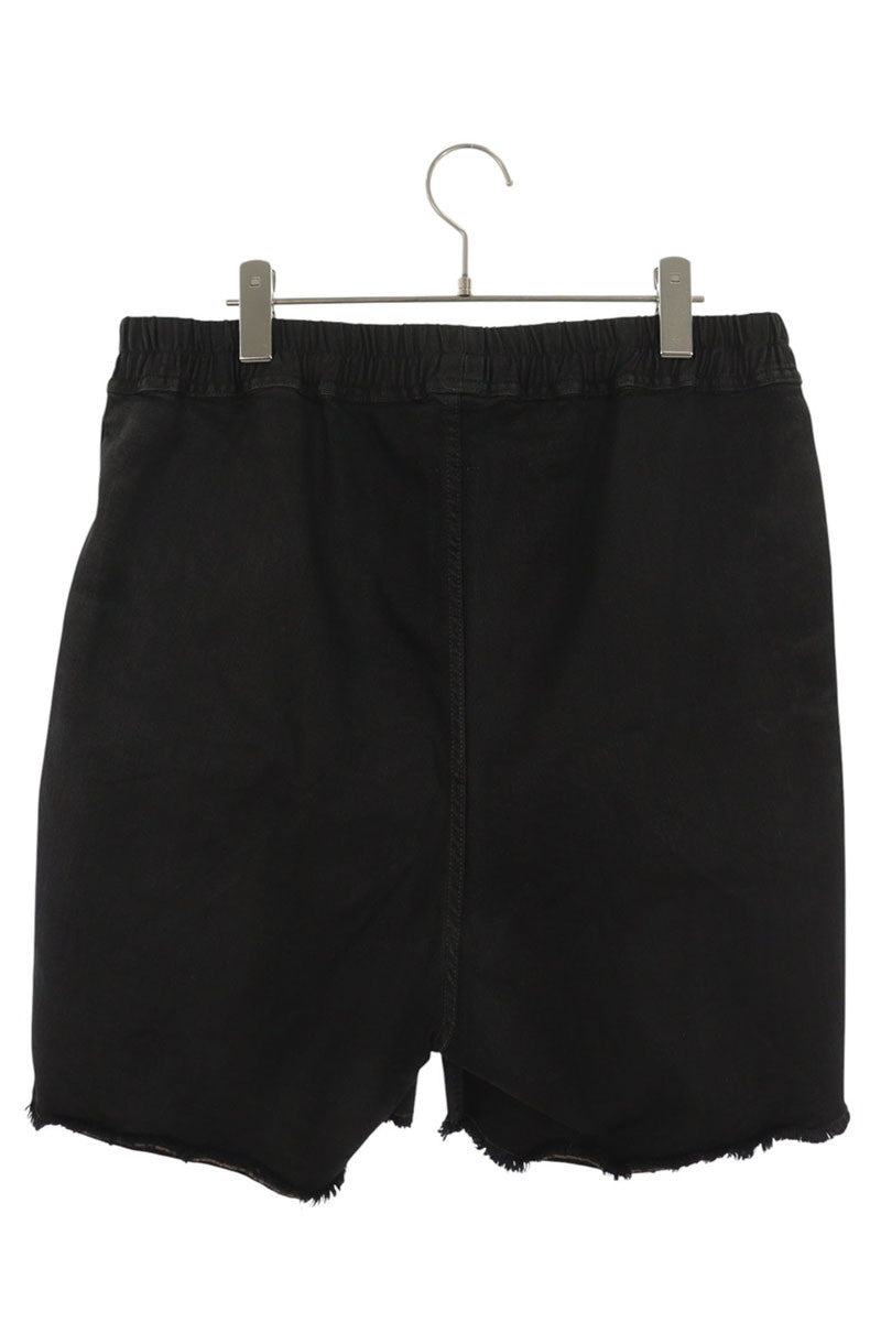 Rick Owens Long Boxer Cotton Blend Shorts Black Size 48