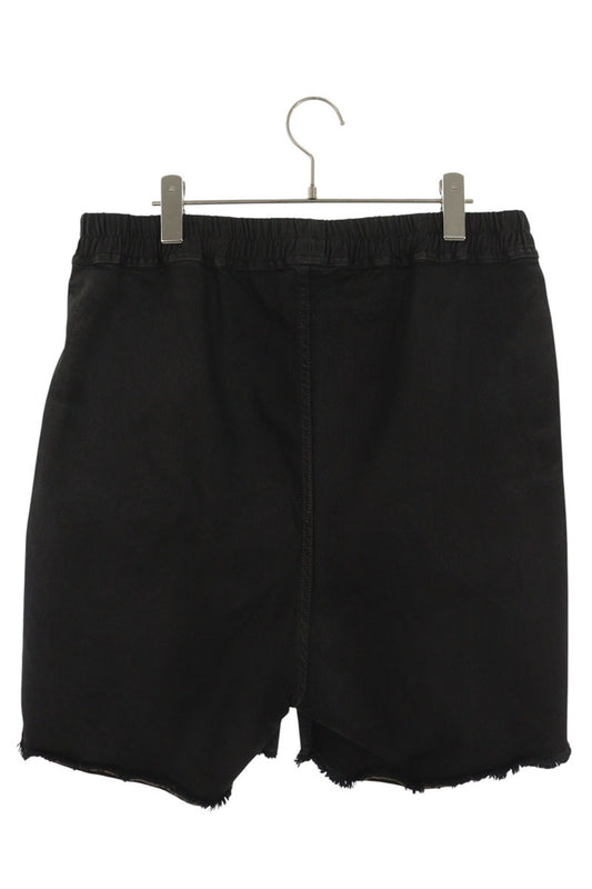 Rick Owens Long Boxer Cotton Blend Shorts Black Size 48