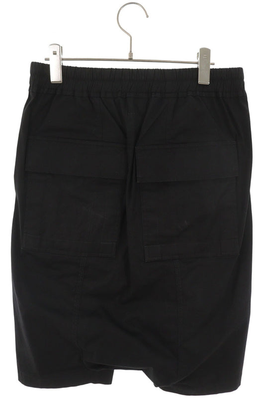 Rick Owens Pods Cotton Blend Shorts Black Size 46