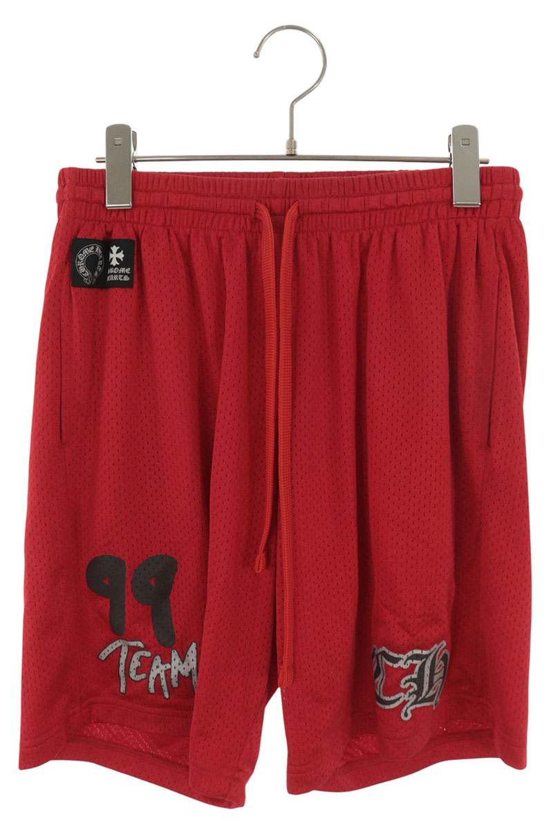 Chrome Hearts CH Print Mesh Varsity Shorts Red Size S