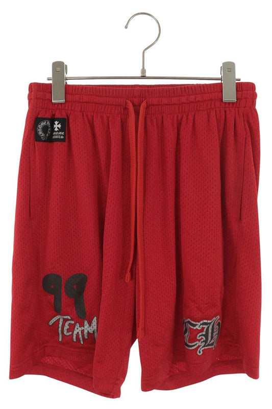Chrome Hearts CH Print Mesh Varsity Shorts Red Size S