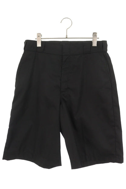 PRADA Nylon Triangle Plate Shorts Black Size 44