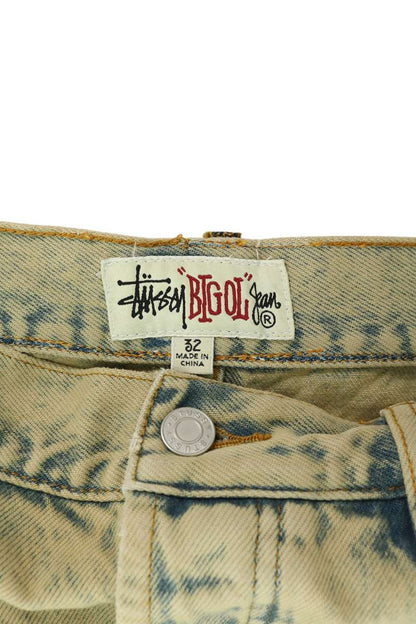 STUSSY 26SS Washed Indigo Denim Shorts Button Fly Size 32