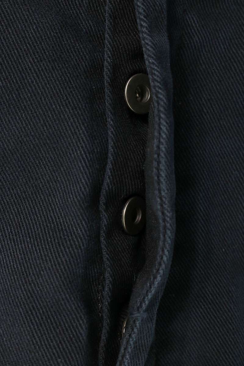 PRADA Triangle Logo Embossed Denim Shorts Black Size 44