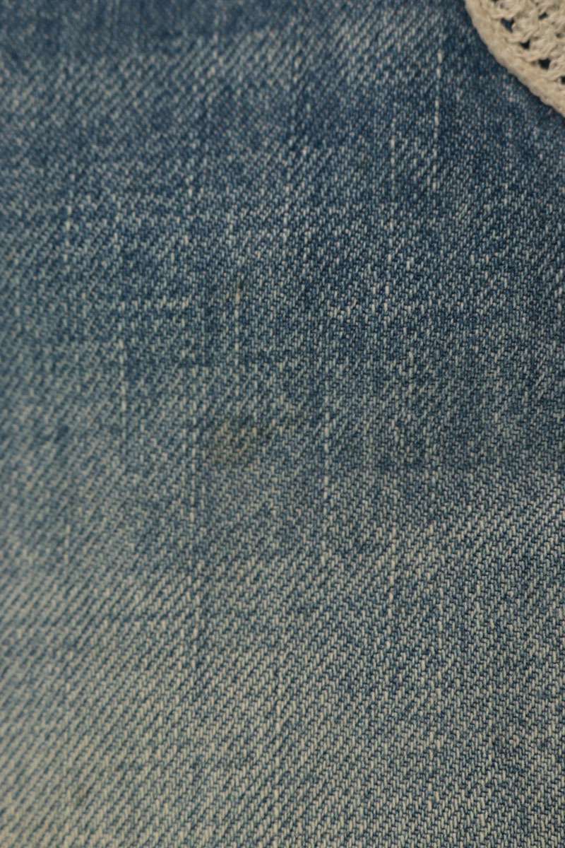 KAPITAL Bone Embroidered Denim Shorts Indigo Size 34