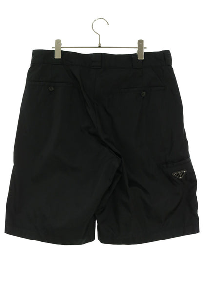 PRADA Triangle Logo Recycled Polyamide Shorts Black Size 48