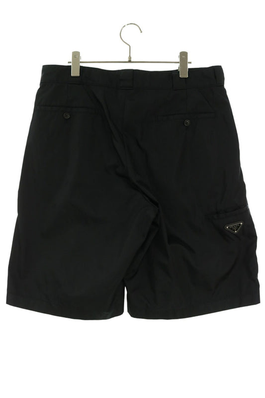 PRADA Triangle Logo Recycled Polyamide Shorts Black Size 48