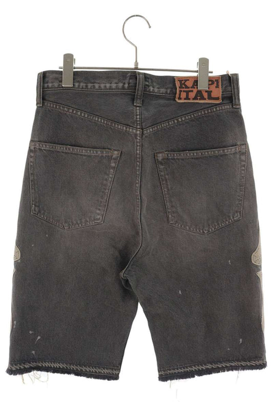KAPITAL 14oz Bone Embroidery Denim Shorts Size 30